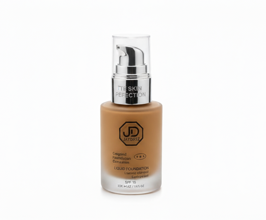 Jaydriz Liquid Foundation bottle – authentic Nigerian makeup available in the US at The Makeup Distro
