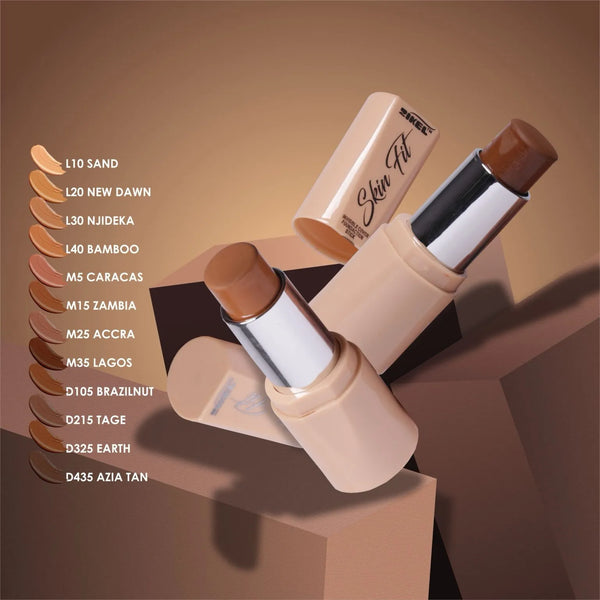 Zikel Skin Fit Foundation Stick – Full Coverage, Flawless Matte Finish